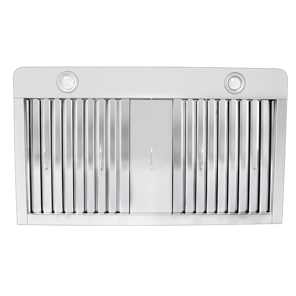 ProlineRangeHoods.com presents the PLFW 129J Vent Hood: quiet operation, modern look, single motor, lights & slats.
