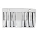 ProlineRangeHoods.com presents the PLFW 129J Vent Hood: quiet operation, modern look, single motor, lights & slats.