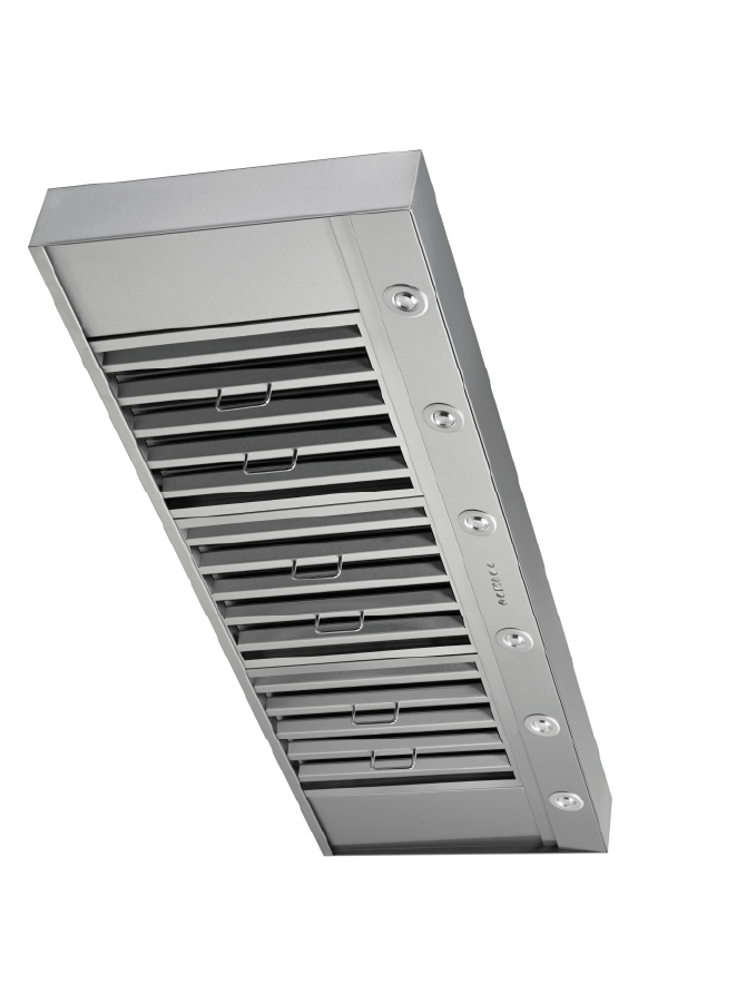 The Proline Vortex Insert Range Hood from ProlineRangeHoods.com features 600–1200 CFM, easy install, and LEDs.