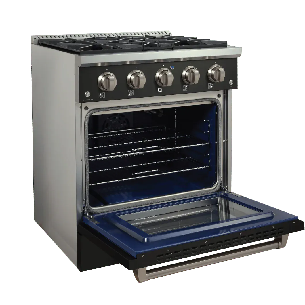 ProlineRangeHoods.com: The Proline Dual Fuel Range in stainless, black, or white offers a spacious oven and 4 high-output burners.