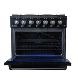 Introducing the Proline Range Hoods Dual Fuel Kitchen Range at ProlineRangeHoods.com. Features a spacious electric oven, six knobs, two wire racks, high-output burners at 15,000 BTUs. Available in Stainless Steel, Matte Black, and Gloss White.