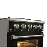 ProlineRangeHoods.com offers the Dual Fuel Kitchen Range with 15,000 BTUs and spacious oven in stainless, black or white.