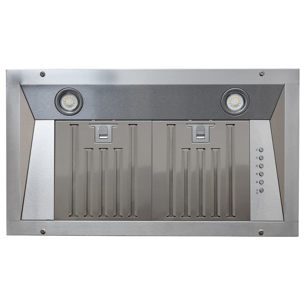 The Proline PLGL Classic Range Hood Insert by ProlineRangeHoods.com features stainless steel, up to 1200 CFM.