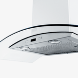 ProlineRangeHoods.com: PLFW 544 Wall Range Hood, stainless, 600 CFM, ductless option, control buttons & lights.