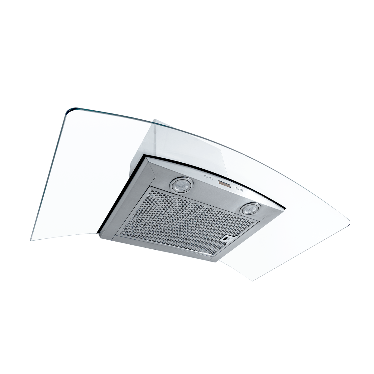 The Proline PLFW 544 Wall Hood, 600 CFM stainless, quiet with control buttons—shown on ProlineRangeHoods.com.