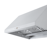 PLFW 832 under-cabinet range hood, stainless steel, 1000/2000 CFM, digital, ductless; ProlineRangeHoods.com.