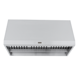 Proline PLFW 832 Range Hood, 1000/2000 CFM, stainless steel, ductless-option—front view. ProlineRangeHoods.com.