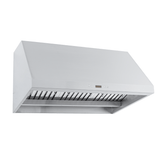 Proline PLFW 832 Under-Cabinet Range Hood, stainless steel, 1000/2000 CFM, ProlineRangeHoods.com, on white background.