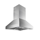 Proline PLJI 103 island range hood, stainless steel, 1200 CFM dual motor, outdoor option. ProlineRangeHoods.com.