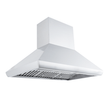ProlineRangeHoods.com PLJI 109 stainless steel ducted island range hood with dual motors, vent slats, up to 1200 CFM.