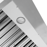 Proline PLJW 102 under cabinet stainless range hood with light, 1000 CFM, ductless option. ProlineRangeHoods.com.