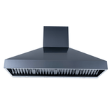 Proline PLJW 104 wall range hood: stainless steel, 1200 CFM, outdoor finish, easy-clean filters. ProlineRangeHoods.com.
