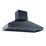 Proline PLJW 104 wall-mounted hood offers 1200 CFM power, stainless steel, dishwasher-safe filters. ProlineRangeHoods.com.