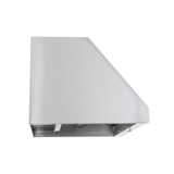The Proline Range Hoods PLJW 108 features stainless steel, modern design, 2000 CFM suction; ProlineRangeHoods.com.
