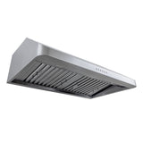 Proline PLJW 121 under-cabinet range hood, stainless steel, 900 CFM. Ductless option. ProlineRangeHoods.com.