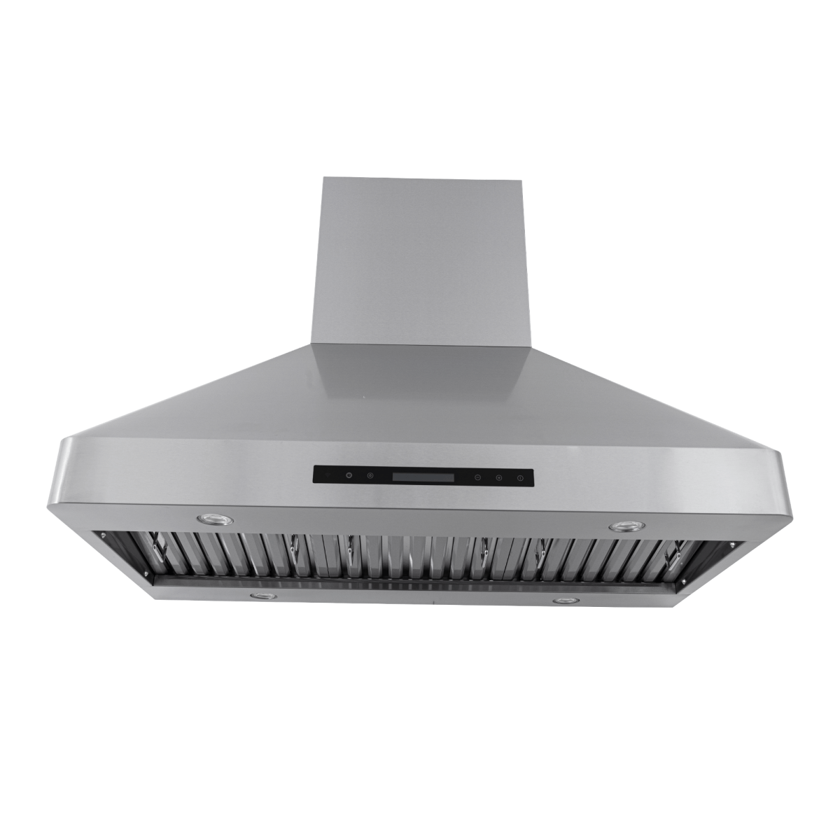 Proline PLJW 130 wall range hood, stainless steel, pro-level airflow up to 1200 CFM. ProlineRangeHoods.com.