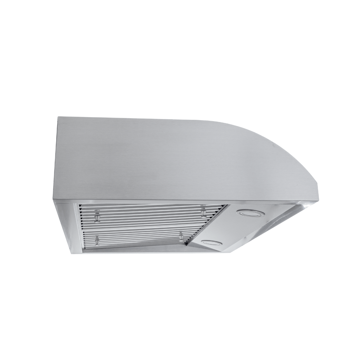 The Proline Range Hoods PLJW 133 under-cabinet hood has vent grates, built-in lights, 900 CFM. ProlineRangeHoods.com.