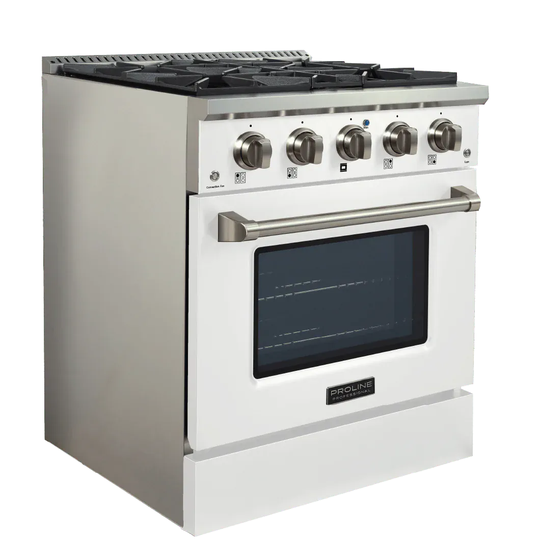 Proline Range Hoods Home & Garden > Kitchen & Dining > Kitchen Appliances > Ranges Proline PLSR Dual Fuel Kitchen Range 15,000 BTUs Available in Stainless Steel, Matte Black, Gloss White options