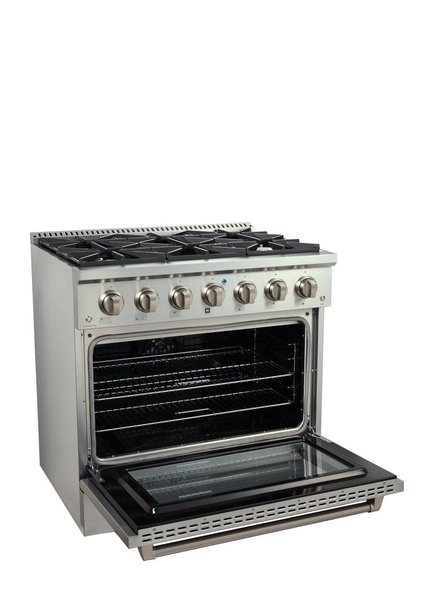 Proline Range Hoods' Dual Fuel Kitchen Range at ProlineRangeHoods.com offers dual fuel versatility with high-output burners.