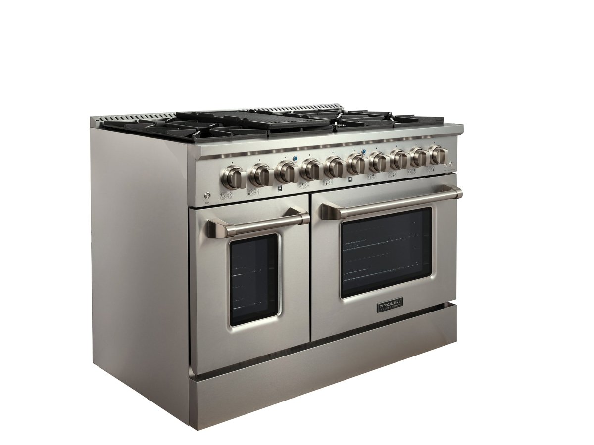 Discover culinary excellence with ProlineRangeHoods.com: the Proline PLSR Gas Range in 30", 36", and 48" models.