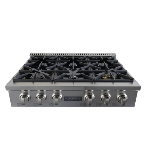 Proline PLST 36" Gas Range + PLJW 129 Ducted Wall-Mounted Range Hood 36" Bundle — Save 10%