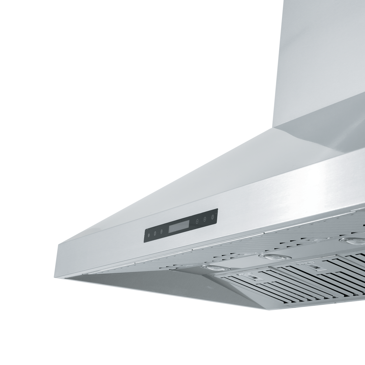 The ProSW Wall-Mounted Range Hood by Proline Range Hoods, 1800 CFM, LED lights, SS finish. ProlineRangeHoods.com.
