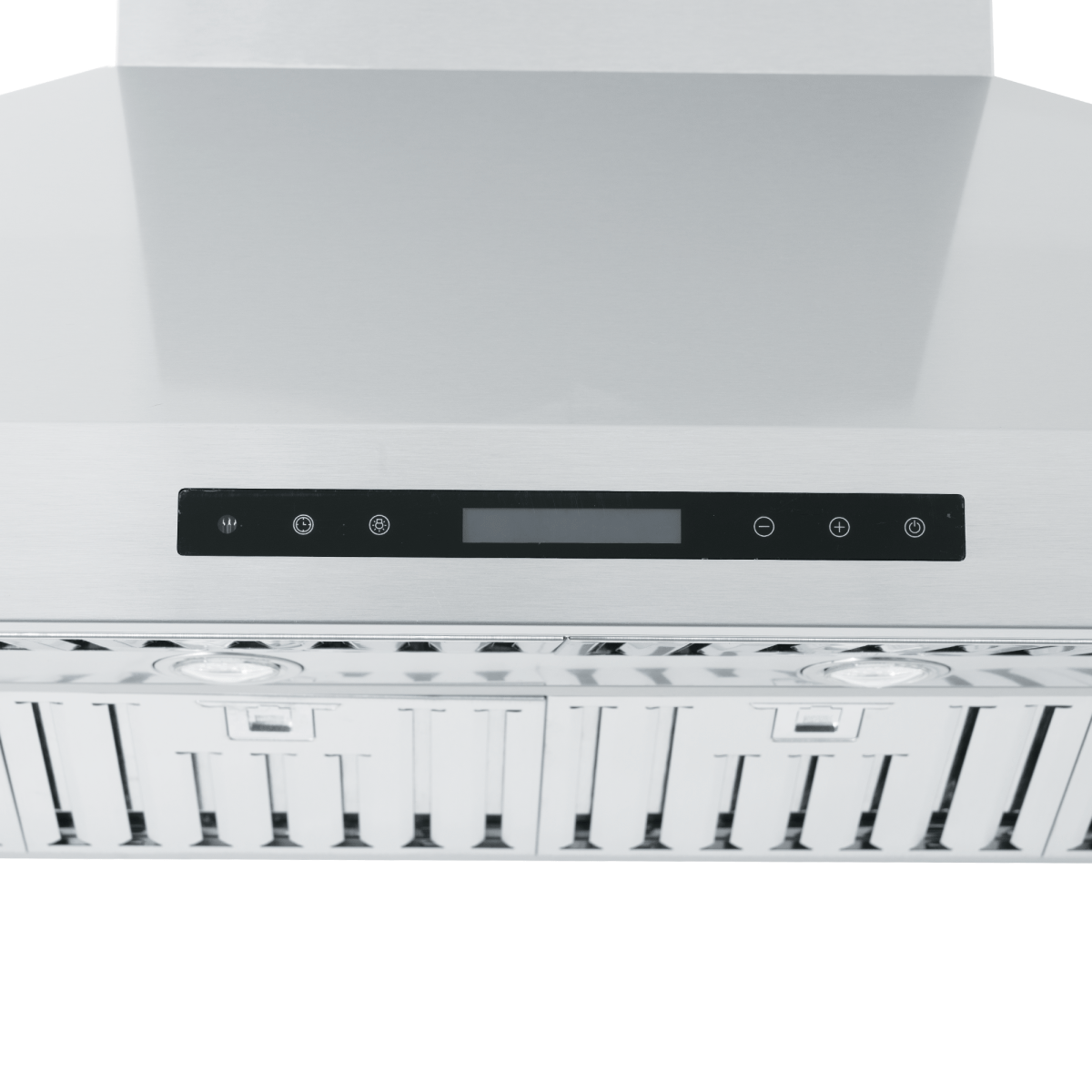 Proline ProSW wall range hood: 1800 CFM, LED lights, stainless steel, dishwasher-safe filters. ProlineRangeHoods.com.
