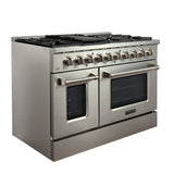 Proline Range Hoods Ranges in Kitchen Appliances Proline PLSR 48GG 48" All-Gas Freestanding Range | 8-Burner + Dual Ovens + Griddle | Stainless Steel