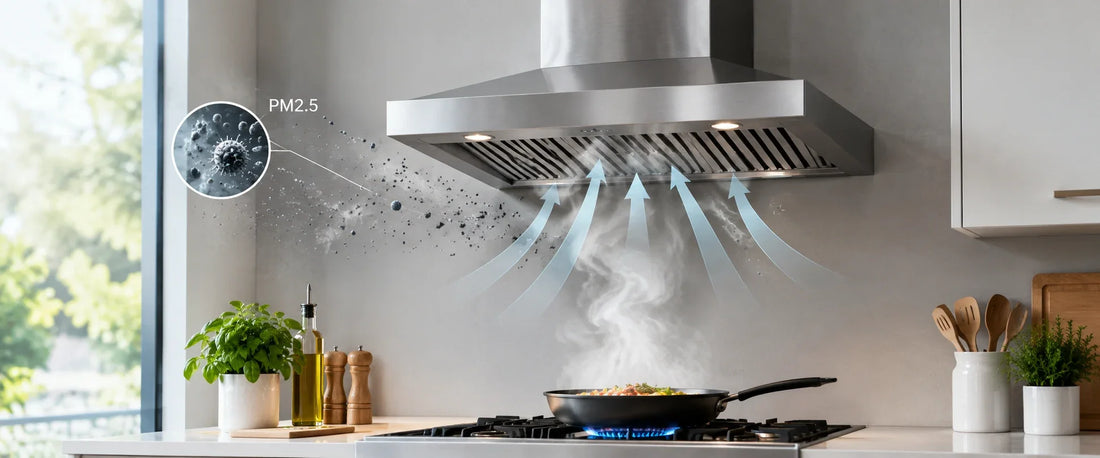  Kitchen range hood improving air ventilation