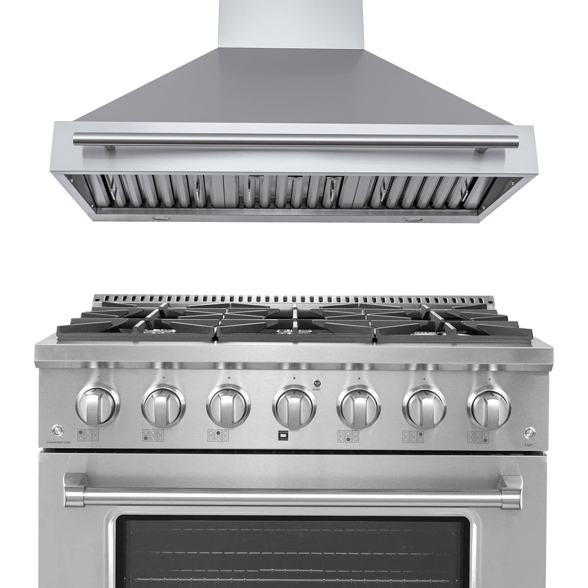 ProlineRangeHoods.com: PLSR 36" Dual Fuel Range and PLJW 104 36" Range Hood bundle—save 10% when you buy together.