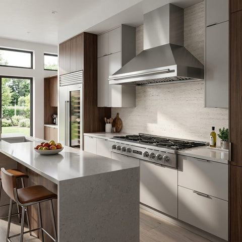 Proline PLST 48" Gas Range + PLJW 104 Signature 304SS Wall-Mounted Range Hood 48" Bundle — Save 10%