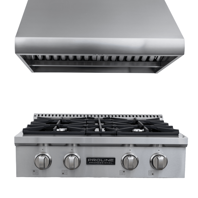 PLST 30" Gas Range + PLJW 109 Hood bundle at ProlineRangeHoods.com: 4 burners, front controls. Save 10% now!.