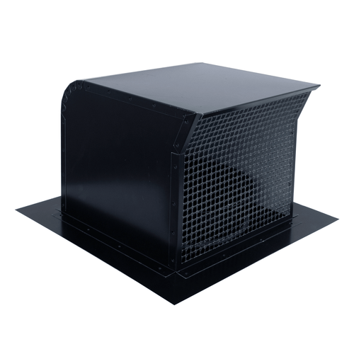 Proline 12″ BBQ Roof Cap, black metal with mesh for outdoor BBQ ventilation. ProlineRangeHoods.com.