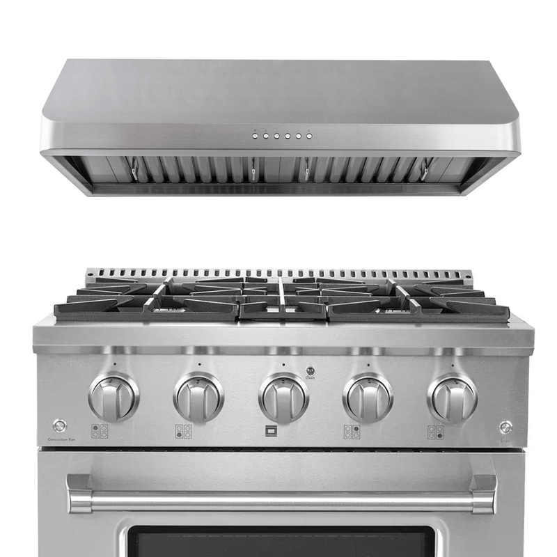 Save 10% on the Proline PLSR 30" Range & PLJW 121 Hood bundle at ProlineRangeHoods.com—five burners, stylish match.