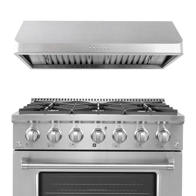 Upgrade your kitchen at ProlineRangeHoods.com—save 10% on the PLSR 36" Range & PLJW 36" Hood matching set.