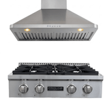 Proline PLST 30" Gas Range & PLJW 129 Hood: 4 burners, LED lights, stainless—save 10% at ProlineRangeHoods.com.