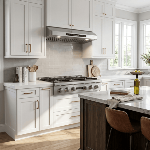 Proline PLST 36" Gas Range + PLSW 185 Elite Dream Home Under-Cabinet Range Hood 36" Bundle — Save 10%