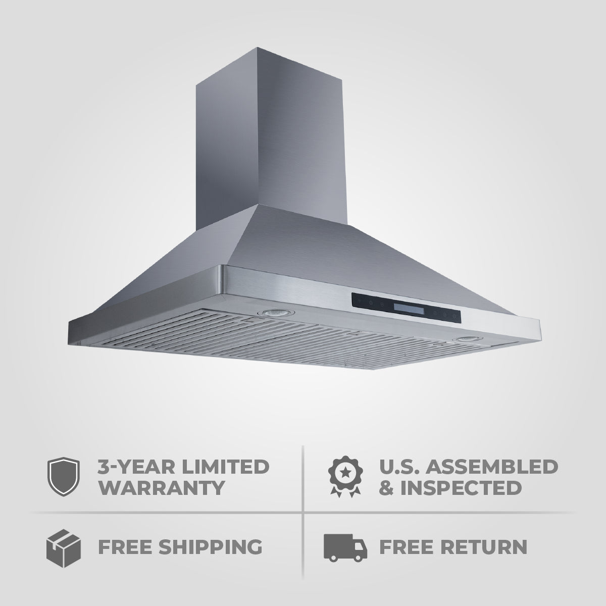 30 and 36 - inch Wall - Mounted Range Hood in Brushed 430 Stainless Steel, 550 CFM Efficiency | Proline PLSW 520 - Proline Range HoodsHome & Garden > Kitchen & Dining > Kitchen Appliances > Range HoodsPLSW 520.30