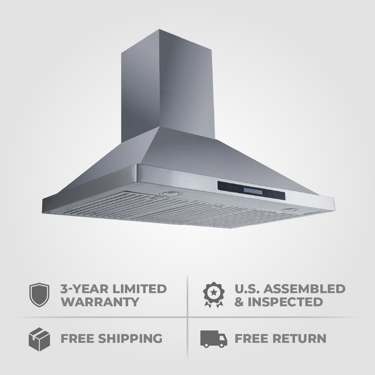 30 and 36 - inch Wall - Mounted Range Hood in Brushed 430 Stainless Steel, 550 CFM Power | Proline PLSW 129R - Proline Range HoodsHome & Garden > Kitchen & Dining > Kitchen Appliances > Range HoodsPLSW 129R.30