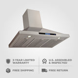 30 and 36 inches Wall - Mounted Range Hood in Brushed 430 Stainless Steel, 550 CFM Efficiency | Proline Range Hoods PLSW 520RC - Proline Range HoodsHome & Garden > Kitchen & Dining > Kitchen Appliances > Range HoodsPLSW 520RC.30