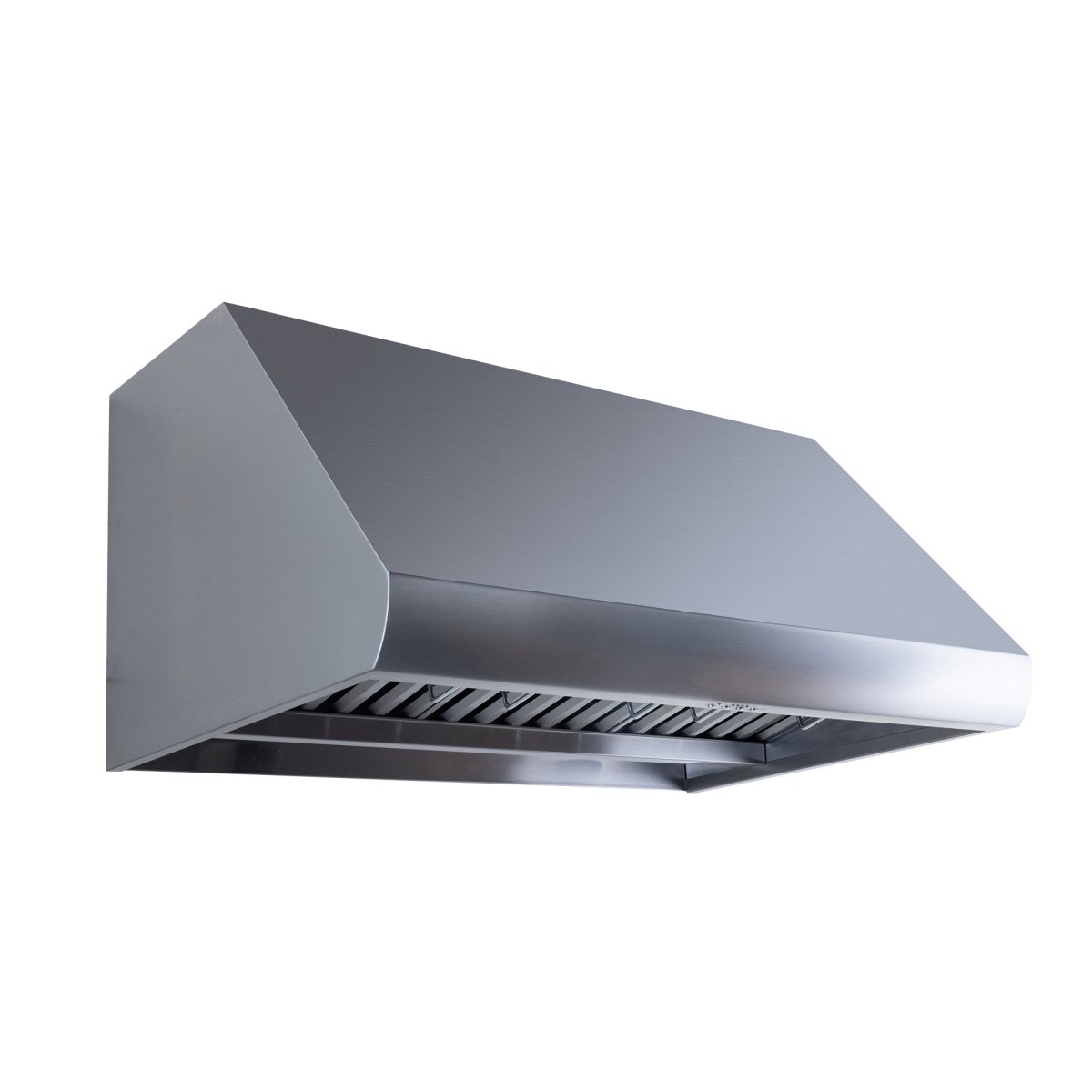 The ProlineRangeHoods.com Wall-Mounted Range Hood features a modern design and quiet, high-performance ventilation.