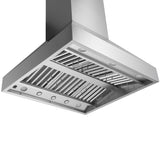 The Island Range Hood at ProlineRangeHoods.com features weather-resistant 304 stainless, vent grates, lights & 1600 CFM.