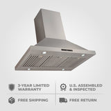 36 - inch Island Range Hood, Ducted, 550 CFM, Stainless Steel | PLSI 520 - Proline Range HoodsHome & Garden > Kitchen & Dining > Kitchen Appliances > Range HoodsPLSI 520.36