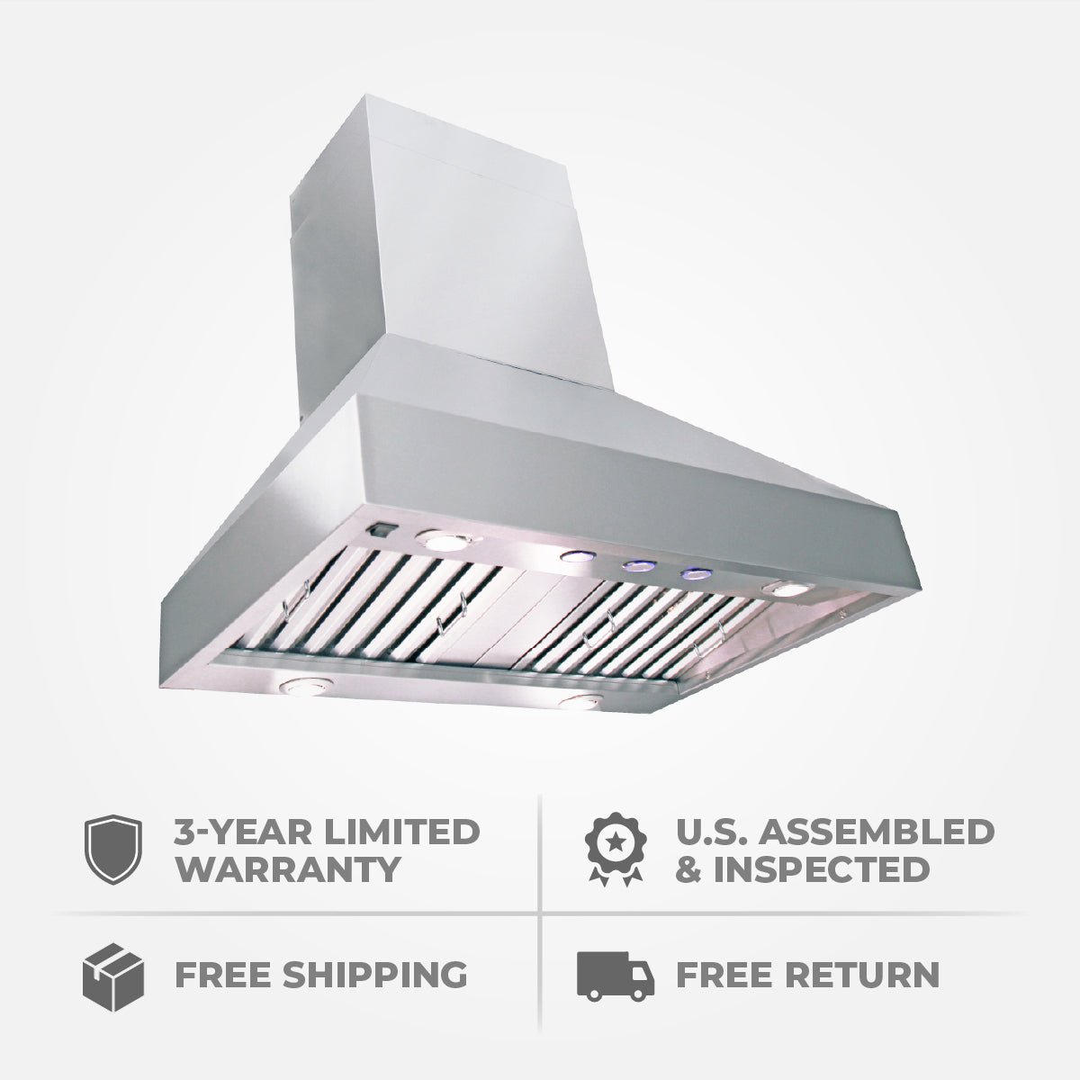 36 - inch Wall Range Hood, Indoor or Outdoor, Ducted, 1200 CFM, Stainless Steel | Proline PLJW 104 - Proline Range HoodsHome & Garden > Kitchen & Dining > Kitchen Appliances > Range HoodsPLJW 104.36