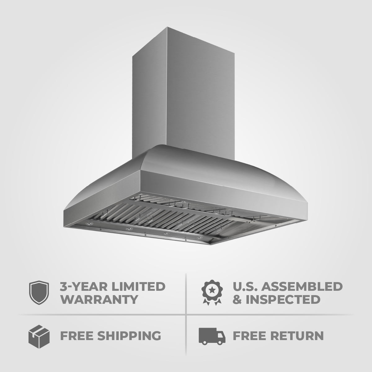 48 and 60 - inch Island Range hood, Ducted, 2000 CFM, Thick 304 Stainless Steel | PLGI BBQ Pro PRE - SALE! - Proline Range HoodsHome & Garden > Kitchen & Dining > Kitchen Appliances > Range HoodsPLGI BBQ.PRO Island 48