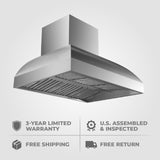 48, and 60 - inch Wall Mounted Range hood, Ducted, 2000 CFM, Thick 304 Stainless Steel | PLGW WC BBQ Pro PRE - SALE! - Proline Range HoodsHome & Garden > Kitchen & Dining > Kitchen Appliances > Range HoodsPLGW BBQ.PRO WC 48