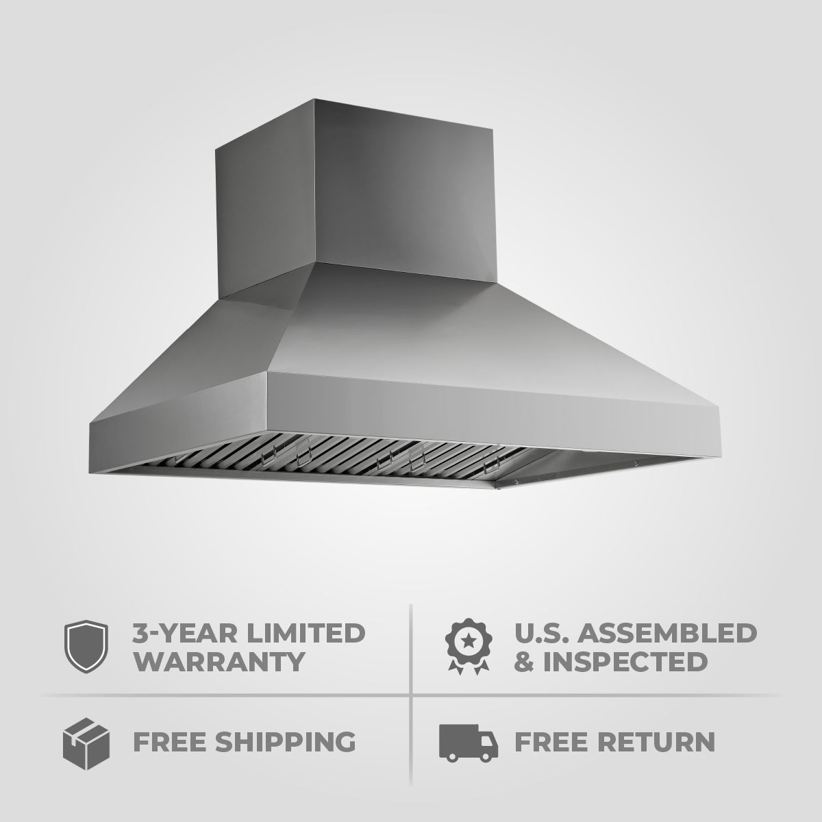 48, and 60 - inch Wall Mounted Range hood, Ducted, 2000 CFM, Thick 304 Stainless Steel | PLGW WC BBQ Ultra - Proline Range HoodsHome & Garden > Kitchen & Dining > Kitchen Appliances > Range HoodsPLGW BBQ.ULTRA WC 48