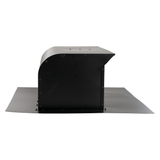 Proline Range Hoods 8″-10″ Dual Outlet Roof Cap with black curved top on flat base, ProlineRangeHoods.com.