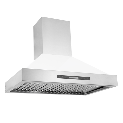 Proline White King Air - Dream Home Series - 550/1200 CFM, Wall-Mounted Range Hood