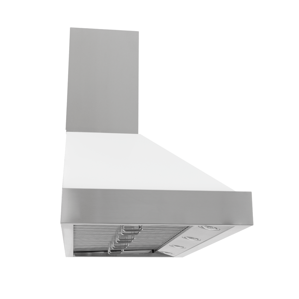 Proline Range Hoods White King Air - Dream Home wall-mounted range hood, 550/1200 CFM. ProlineRangeHoods.com.